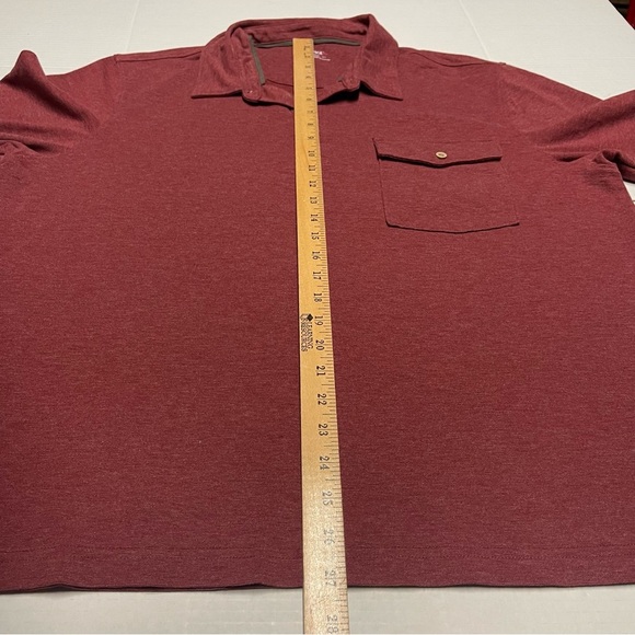 UNTUCKit Men's Matthieu Long Sleeve Polo Shirt Berry Size 2XL casual office - Picture 10 of 10